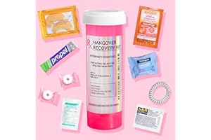 Chug Buddy 1 Pre-Filled Hangover Kit for Bachelorette Party Favors, 21st Birthday Gifts for Her, Bridesmaid Gifts in XL Pink Bottle, Bachelorette Party Accessories, Supplies & Decorations
