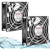 Wathai IP67 Waterproof 80mm x 25mm 12V Cooling DC Fan for RV Fridge Exhaust Ventilation Dual Ball High Speed DIY Cooler 12 v 