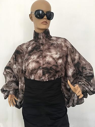 patterned satin blouse