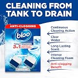 Bloo Hygiene 3in1 Cleaning Foam Toilet Blocks Pack of 2 Blue Fresh Scent view 2