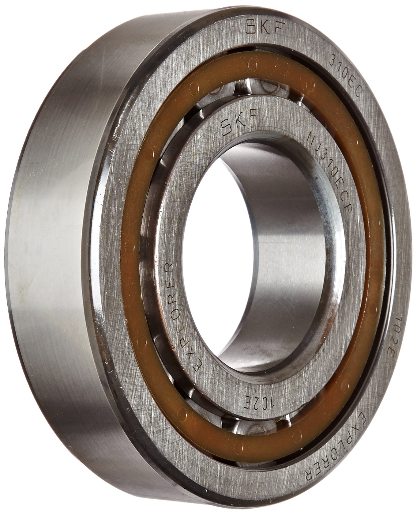 SKF Cylindrical Radial Roller Bearing, 50 ID, Bearing steel
