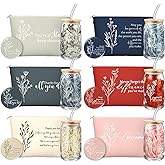 Skylety 18 Pcs Appreciation Gifts for Social Worker Volunteer Employee Coworkers Teacher Office Staff Work Team 16 oz Tumbler Makeup Bag Mirror Thank You Gifts for Women Appreciation Week