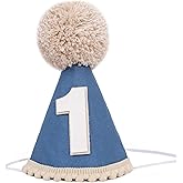 TERJIO Boys 1st/First Birthday Cone Hat - One Year Old Boy Birthday Decorations.