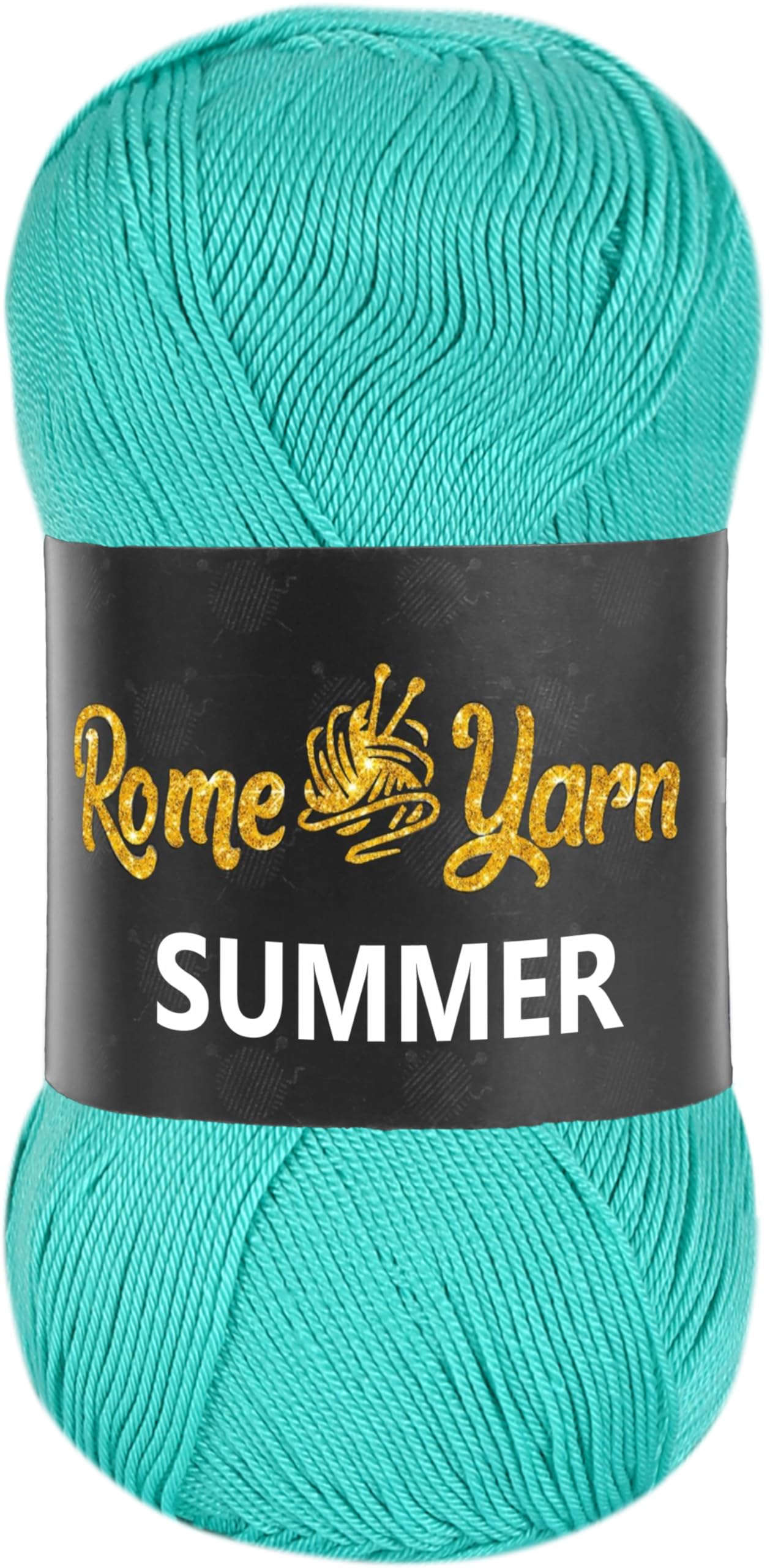 Rome Yarn Summer Yarn | Silk Effect | #2 Fine | 100 g | 350 m | Anti-Pilling Acrylic Yarn | Knitting Thread Crochet Art Lace Craft (1 Pack, 440 Live Green)