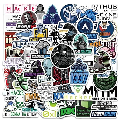 Hacker Programming Sticker，Set of 50 Waterproof Vinyl Cool Stickers ...
