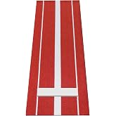 Heavy Duty Softball Pitching Mat 10'x 3', with 0.8in Thick Pitching Rubber/Mound, High Density Anti Fading Lawn, Anti Slip Rubber Backing, Indoor and Outdoor Pitching Practice