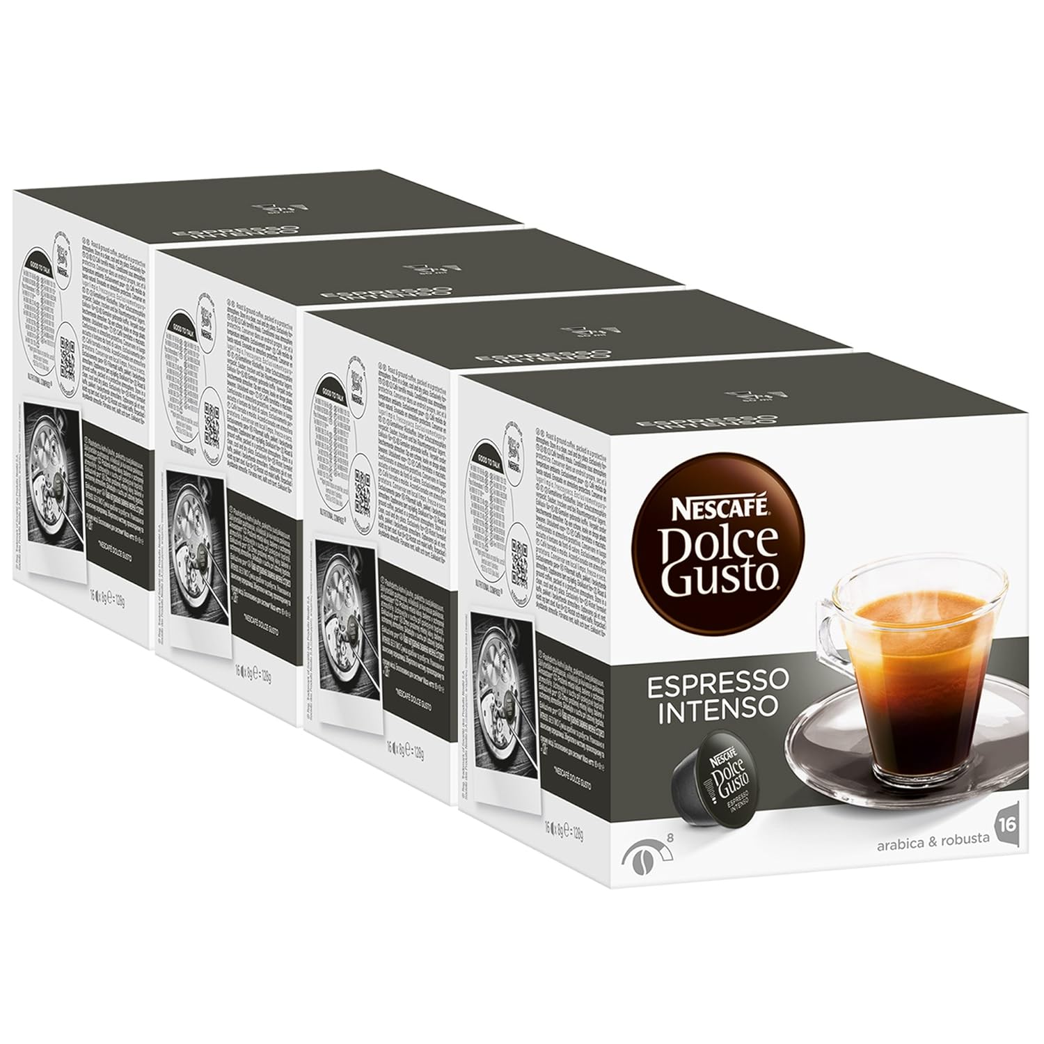 Nescafé Dolce Gusto Espresso Intenso, Lot de 4, 4 x 16 Capsules Amazon