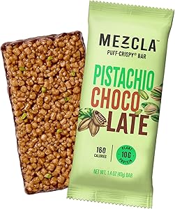 Mezcla Puff Crispy Protein Bars, Gluten Free & Vegan Protein Bars, 10g Protein, Alt for Crispy Rice Treat, Granola Bars & Bre