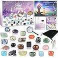 Crystal Advent Calendar 2025, 24 Days Christmas Countdown Natural Chakra Healing Stone Rock Spiritual Gifts for Adult Women,