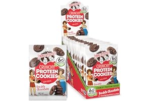 Lenny & Larry's The Complete Crunchy Cookie, Double Chocolate, 6g Plant Protein, Vegan, Non-GMO, 1.25 Ounce Pouch (Pack of 12)