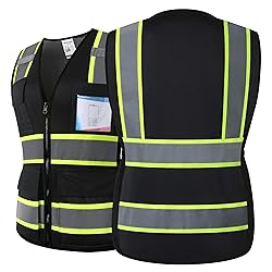 HATAUNKI High Visibility Reflection Black Mesh