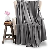 King Size Microfleece Blanket | All-Season Comfort | Supersoft Lightweight Throw Blanket | Plush Throw for Bed, Couch or Sofa | Travel and Pet-Friendly