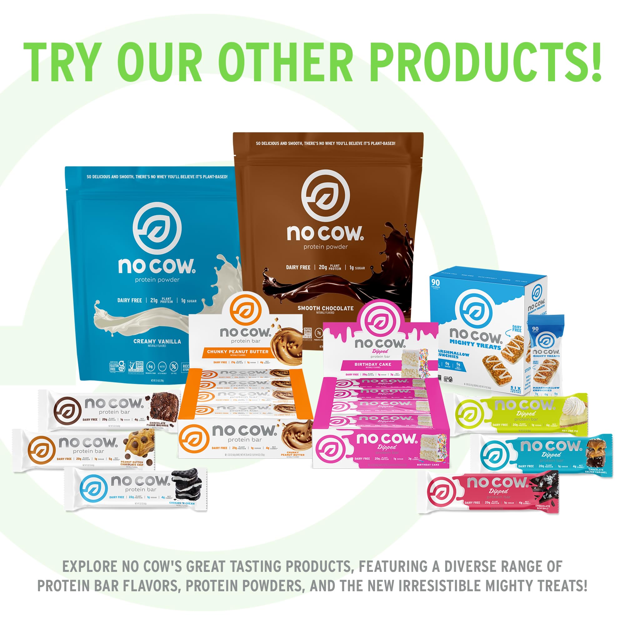 No Cow High Protein Bars, Blueberry Cobbler - Healthy Snacks, 20g Vegan Protein, High Fiber, Low Sugar, Keto Friendly, Dairy & Gluten Free (12 Count)