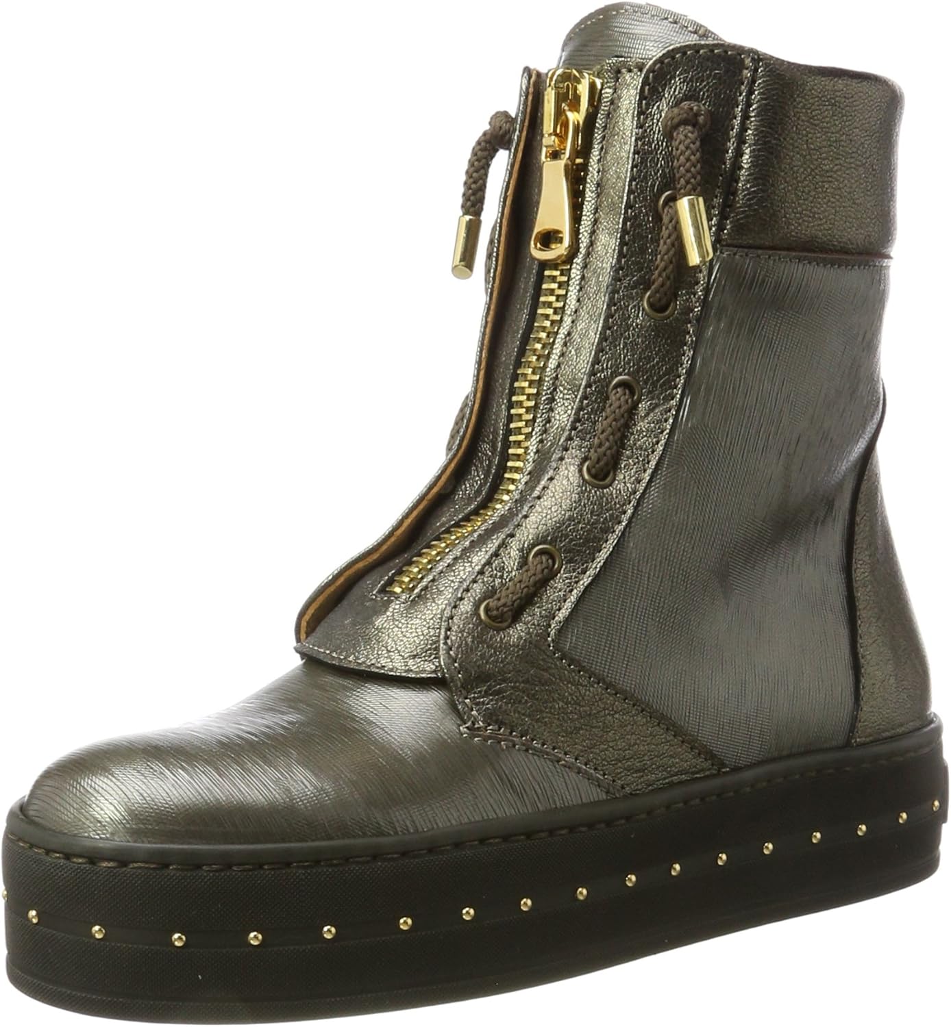 Franco Russo Napoli Damen 29322 Hohe Sneaker, Gold (Alba