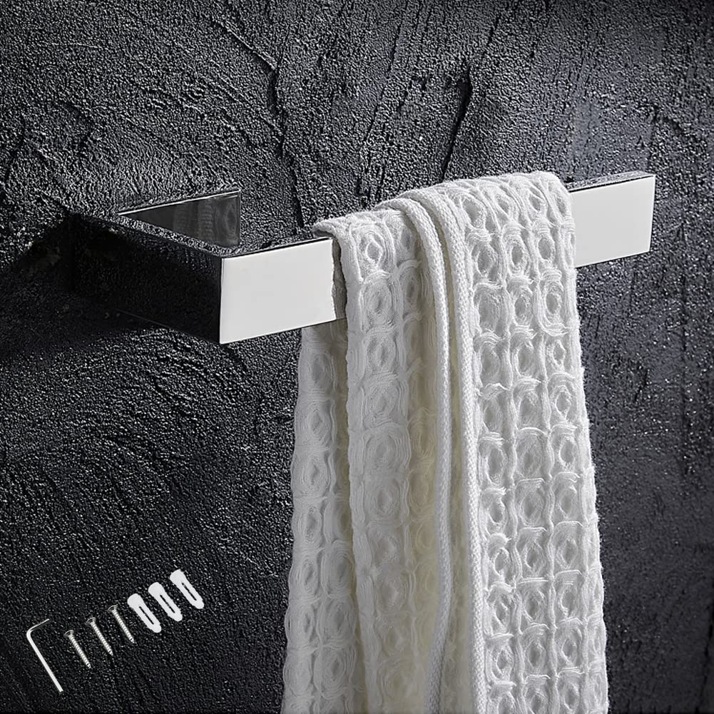 ハンドタオルホルダー、タオルバーステンレススチールSUS304、バスルーム、キッチン、キャビネット、ランドリールーム用ハンガー金具セット、 クロームポリッシュ仕上げ 、壁取り付け商品画像