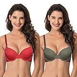 Curve Muse Women's Light Lift Add 1 Cup Push Up