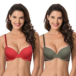 Curve Muse Women's Light Lift Add 1 Cup Push Up