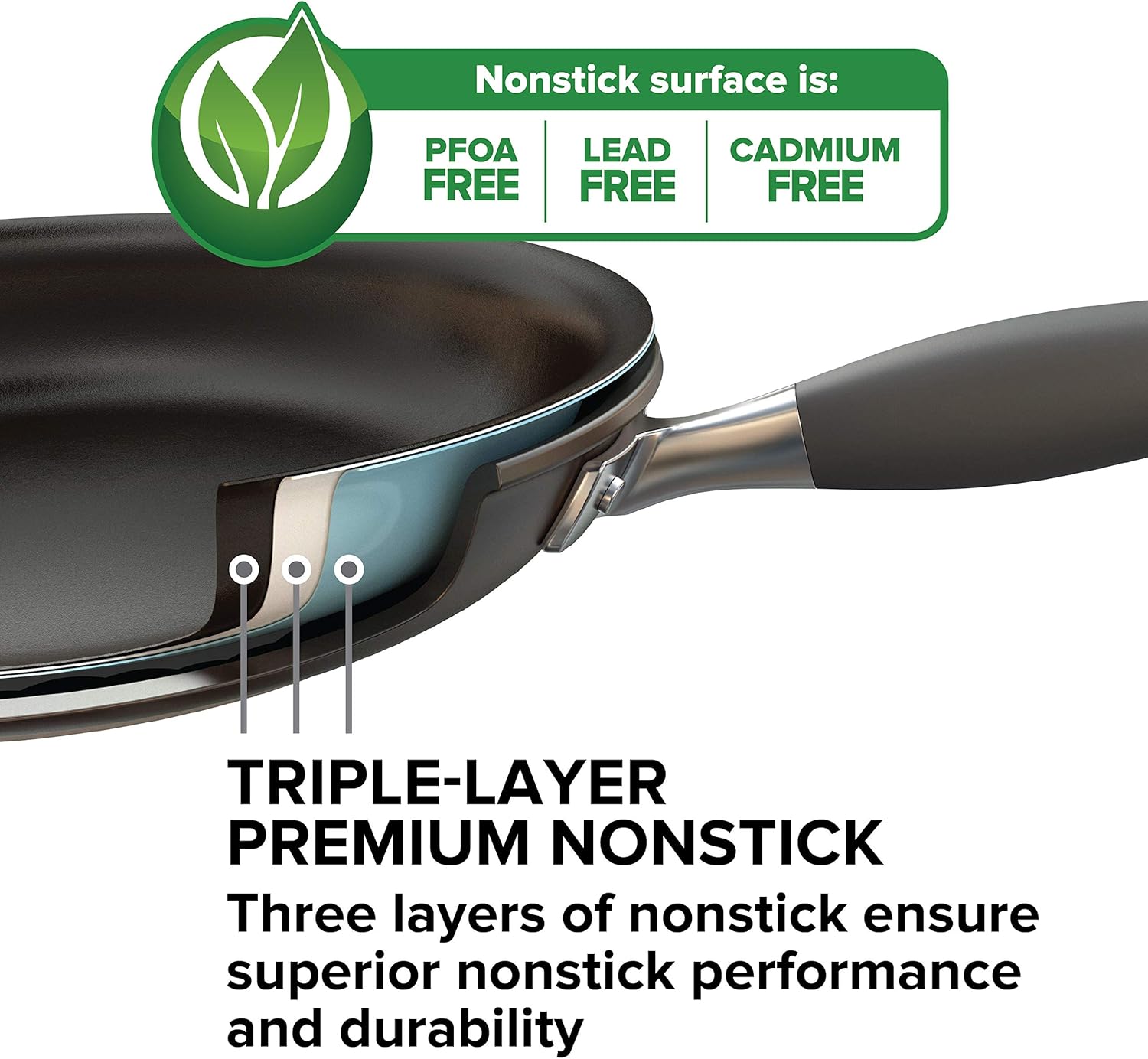 Anolon Advanced Hard Anodized Nonstick Saute Fry Pan with Helper Handle, 5 Quart, Gray: Analon Advanced Cookware: Kitchen & Dining