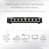 NETGEAR 8 Port Gigabit Network Switch GS308 Silent Desktop Wall Mount view 2