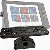 Fish Finder Mount Base, 360&deg; Rotating Universal Boat Electronics Holder, Marine-Grade Composite Removable Mount for Fishfinder, Compatible with Garmin, Lowrance,Humminbird,Raymarine