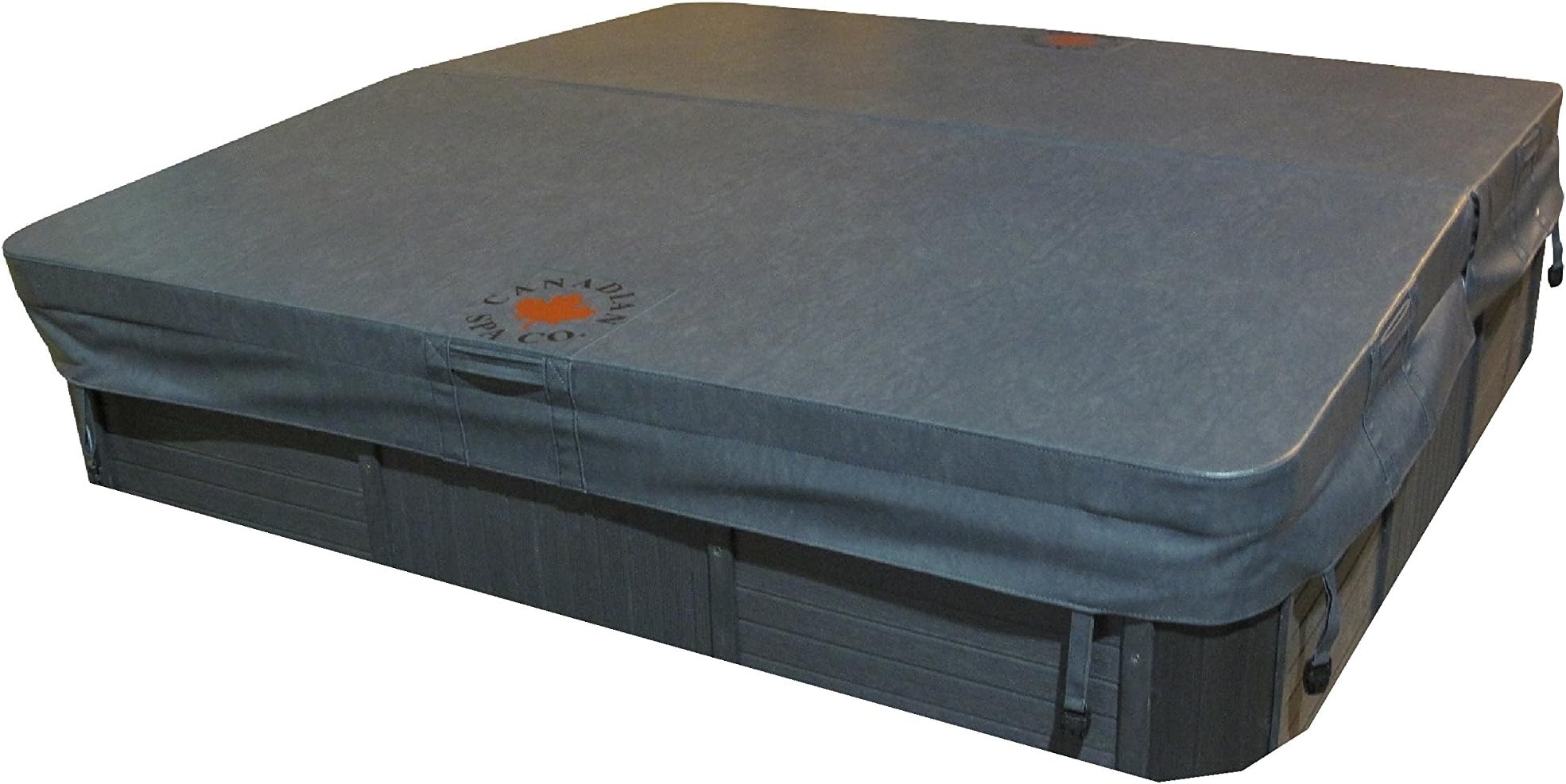 Canadian Spa Company 80in x 80in Square Hot Tub Cover with 5in/3in Taper, 4in Radius - Grey