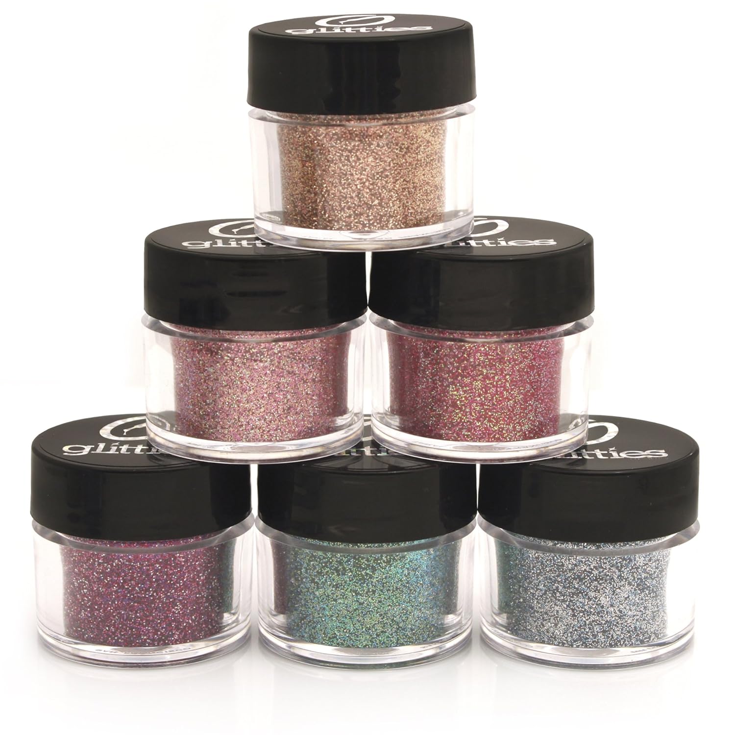 Amazoncom GLITTIES Iridescent Cosmetic Fine Mixed Glitter Powder