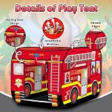 deAO Pop Up Play Tent for Kids Red Foldable Indoor Outdoor view 2