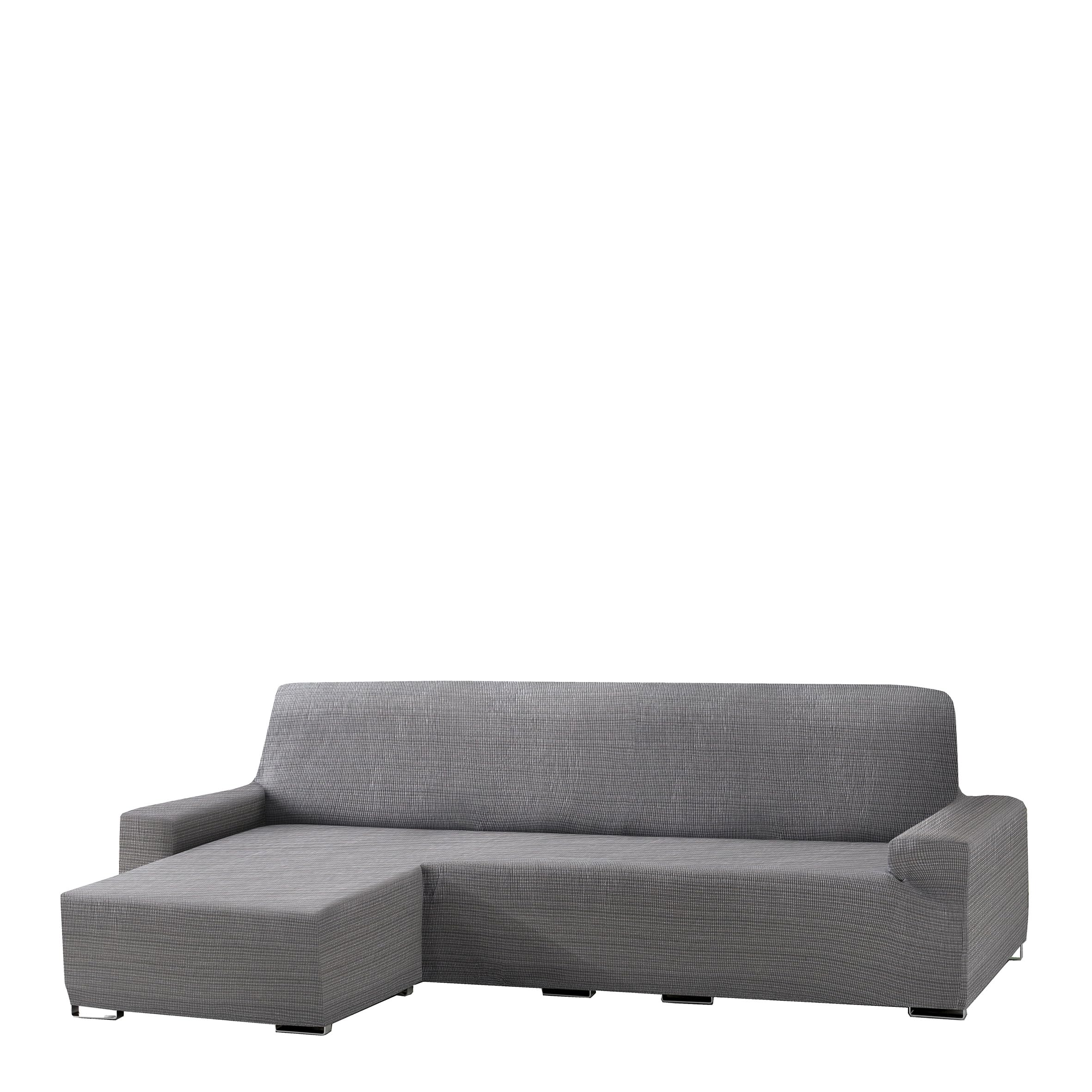 Eysa Aquiles Bi-Elastic Chaise Longue Short Arm Left, Polyester-Cotton, grey, 43 x 37 x 14 cm