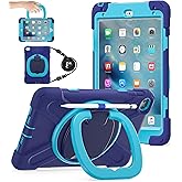 BATYUE for iPad mini 5/4 7.9 Inch Case (2019/2015), Heavy Duty Protective Cover with 360° Kickstand, Detachable Shoulder Strap & Pencil Holder for Business & Bulk Orders - Navy Blue