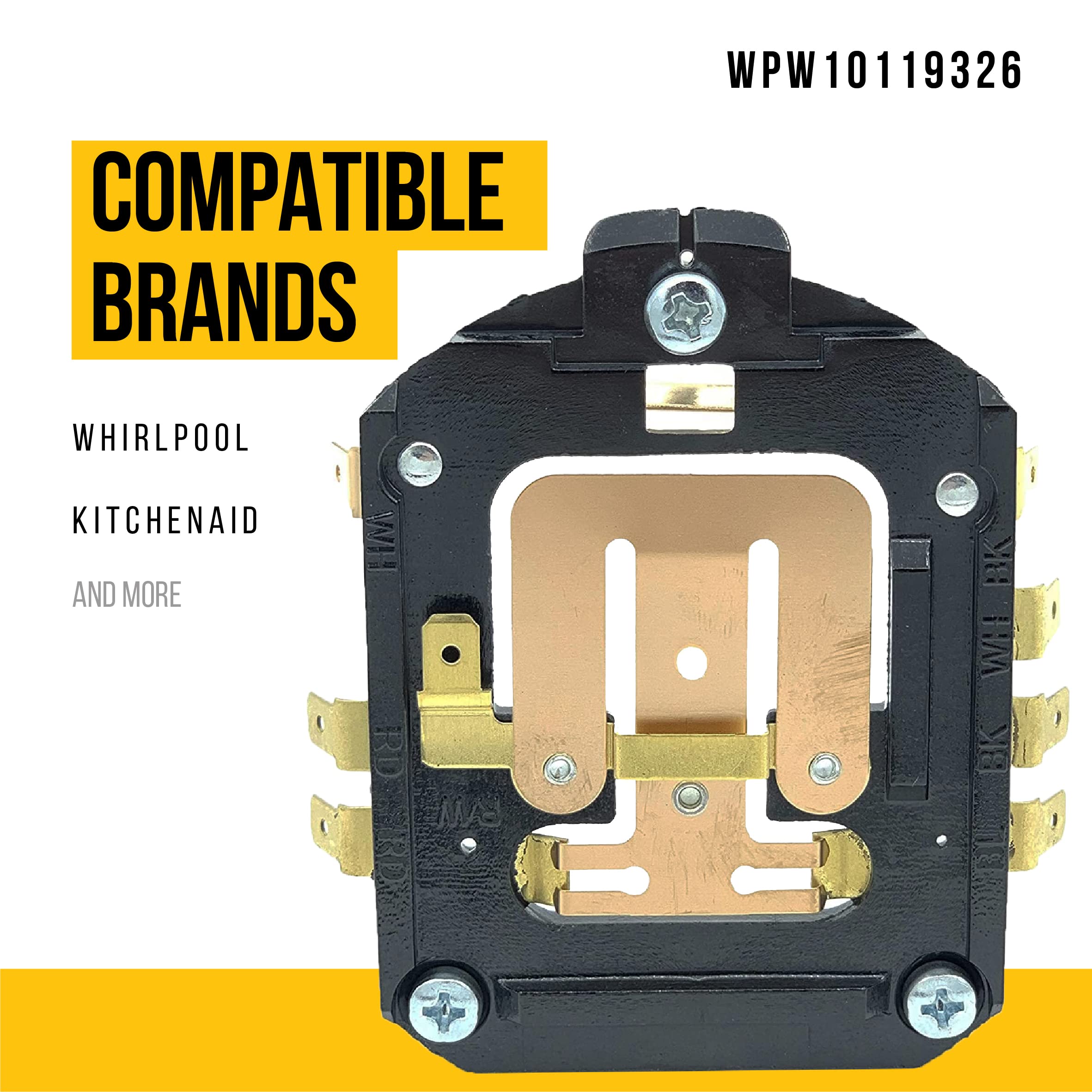 PartsBroz WPW10119326 Speed Control Plate - Compatible With Whirlpool KitchenAid Mixer - Replaces AP6015292 W10119326 1394070 240904-2 4162402 4176137 PS11748567 Ultra Durable Replacement