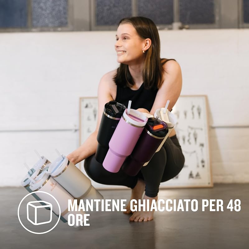 1913 Quencher H2.0 Flowstate Borraccia Con Cannuccia 1.2L - Plum