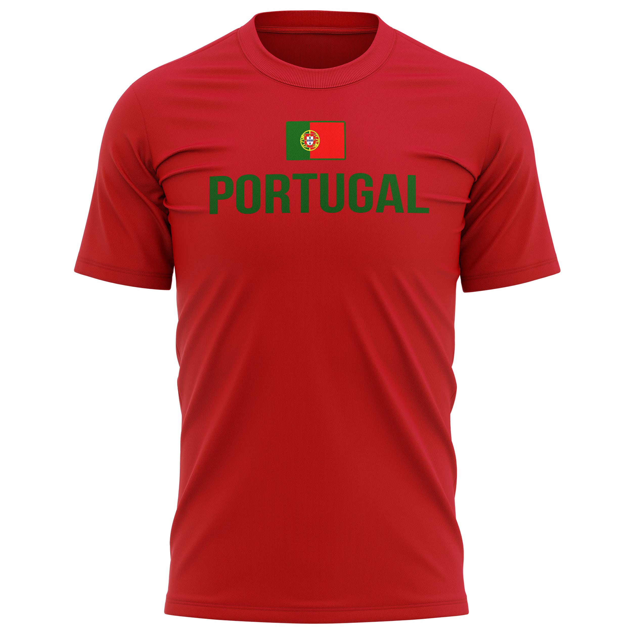 Portugal Football Shirts Mens - Portugal Flag Football T Shirt - Football Country European Portuguese Tournament Gifts for Him - Unique Footy Top, XXL, Red