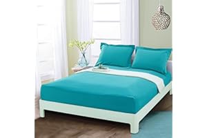 Mocassi King Fitted Sheet - Deep Pocket Cooling Sheets up to 16 inch - Hotel Luxury 1800 Premier - Softest Sheets - Wrinkle Resistant - 1 Single Bottom Fitted Sheet, King, Teal