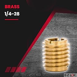 E-Z LOK Knife Threaded Insert for Hard-Wood, Brass