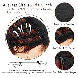 TISHINING Short Ombre Copper Pixie Cut Wigs for