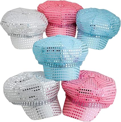 sequin newsboy cap
