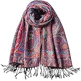 TUSHUSTY Pashmina Feel Shawls Wraps Rave Scarf for Women Soft Silky Reversible Men Scarves Hijab