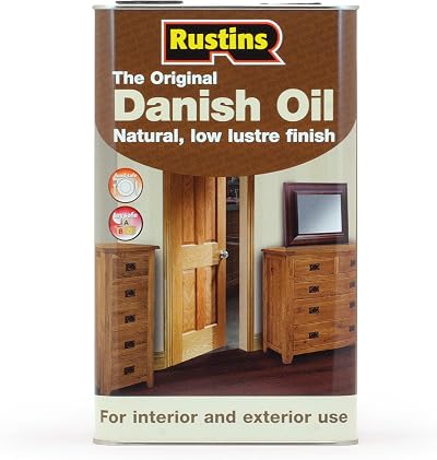 Rustins DANO5000 Original Danish Oil 5 Litres Rich Natural Glow