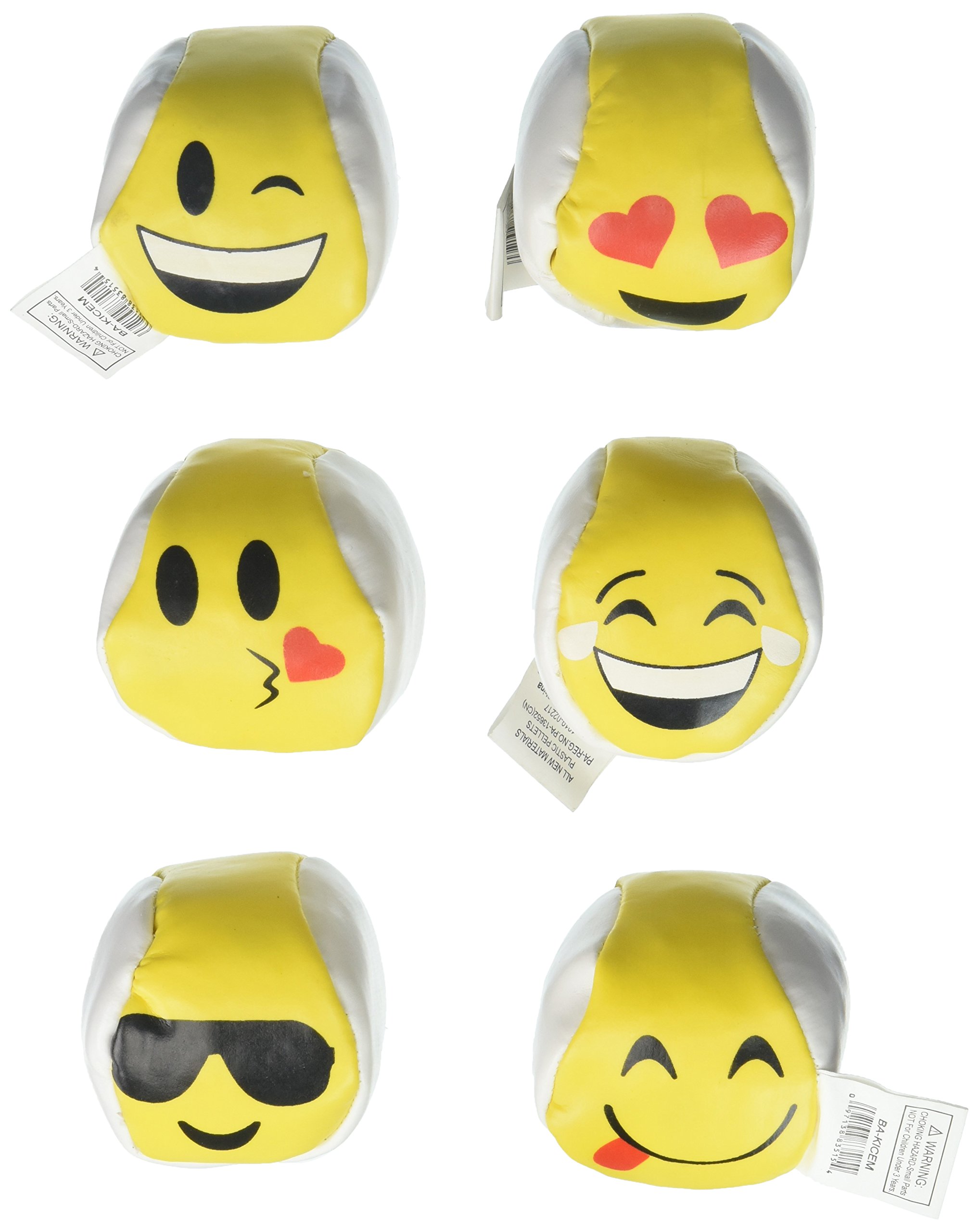 EMOJI KICKBALL HACKY SACK HACKEY PARTY BALLS LOT OF 24 Baby
