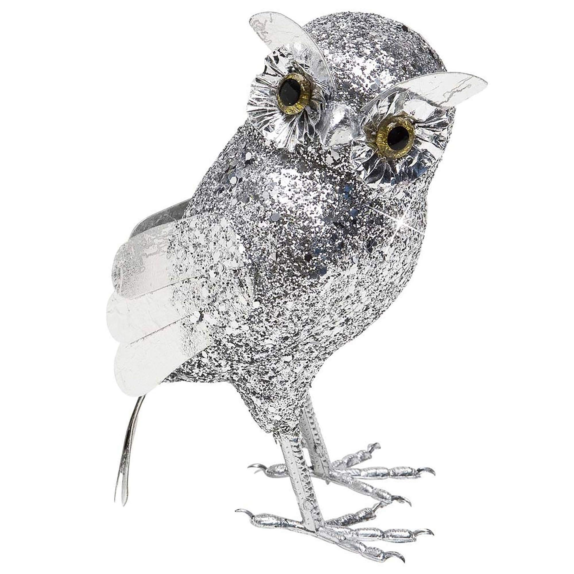 Widmann vd-wdm7857q Owl Glitter, Silver, One Size