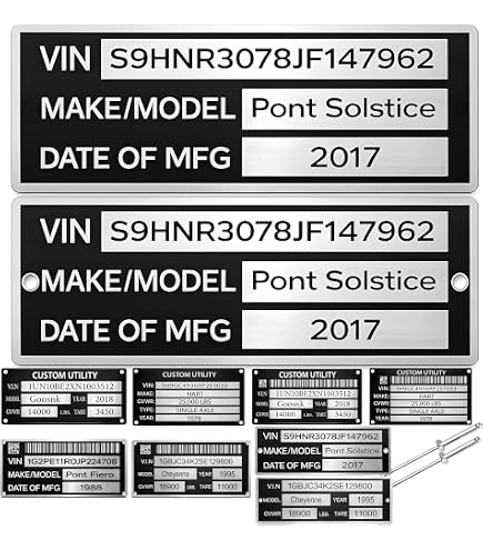Amazon.com: Custom Engraved Outdoor Equipment Serial Number Tag