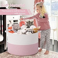 INDRESSME 115L Extra Large Pink Laundry Basket for