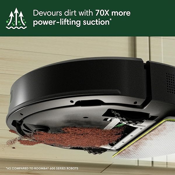 IROBOT ROOMBA 105X COMBO ROBOT VACUUM & MOP WITH AUTOEMPTY DOCK, SELF‑EMPTYING FOR UP TO 75 DAYS, 70× POWER‑LIFTING SUCTION, SMART LIDAR MAPPING, APP & VOICE CONTROL, IDEAL FOR HOMES WITH PETS & KIDS