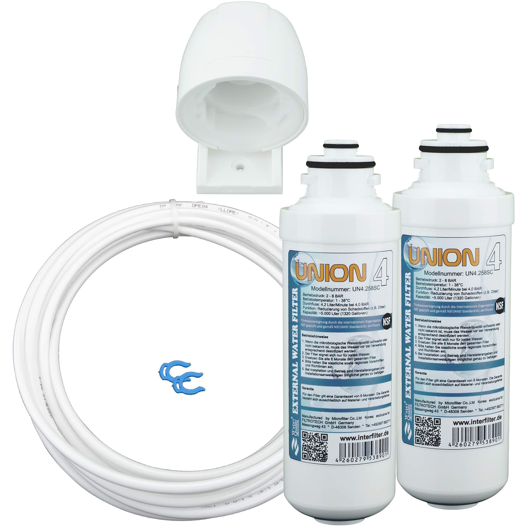 Universal Water Filter Set for SBS Fridge Samsung, LG etc. s All External Fridge Filters with 1/4 Inch Hose