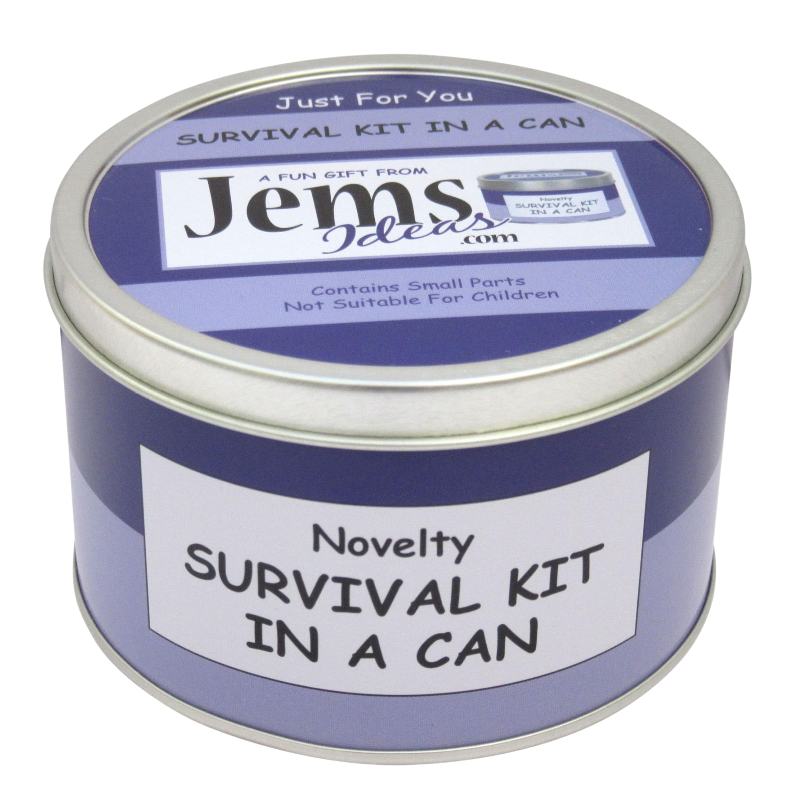 Survival Kit In A Can Retirement Gift - Novelty Fun Happy Retirement gifts for Male & Female. Humorous Leaving Present For Men or Women. Friend Work Colleague Boss. Gift Set & Card. (Purple/Lilac)