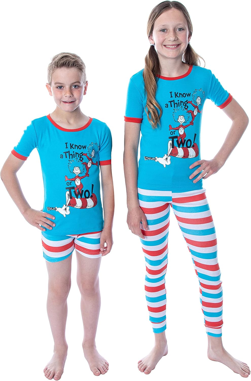Dr. Seuss Pajamas Unisex Kids Thing 1 Thing 2 Cat In The