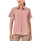 Little Donkey Andy Women's UPF 50 UV Protection Shirt, Breathable Short Sleeve Fishing Hiking Shirts, Quick Dry