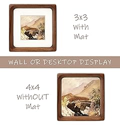 Gdfmsc Square 4x4 Picture Frame with Mat for