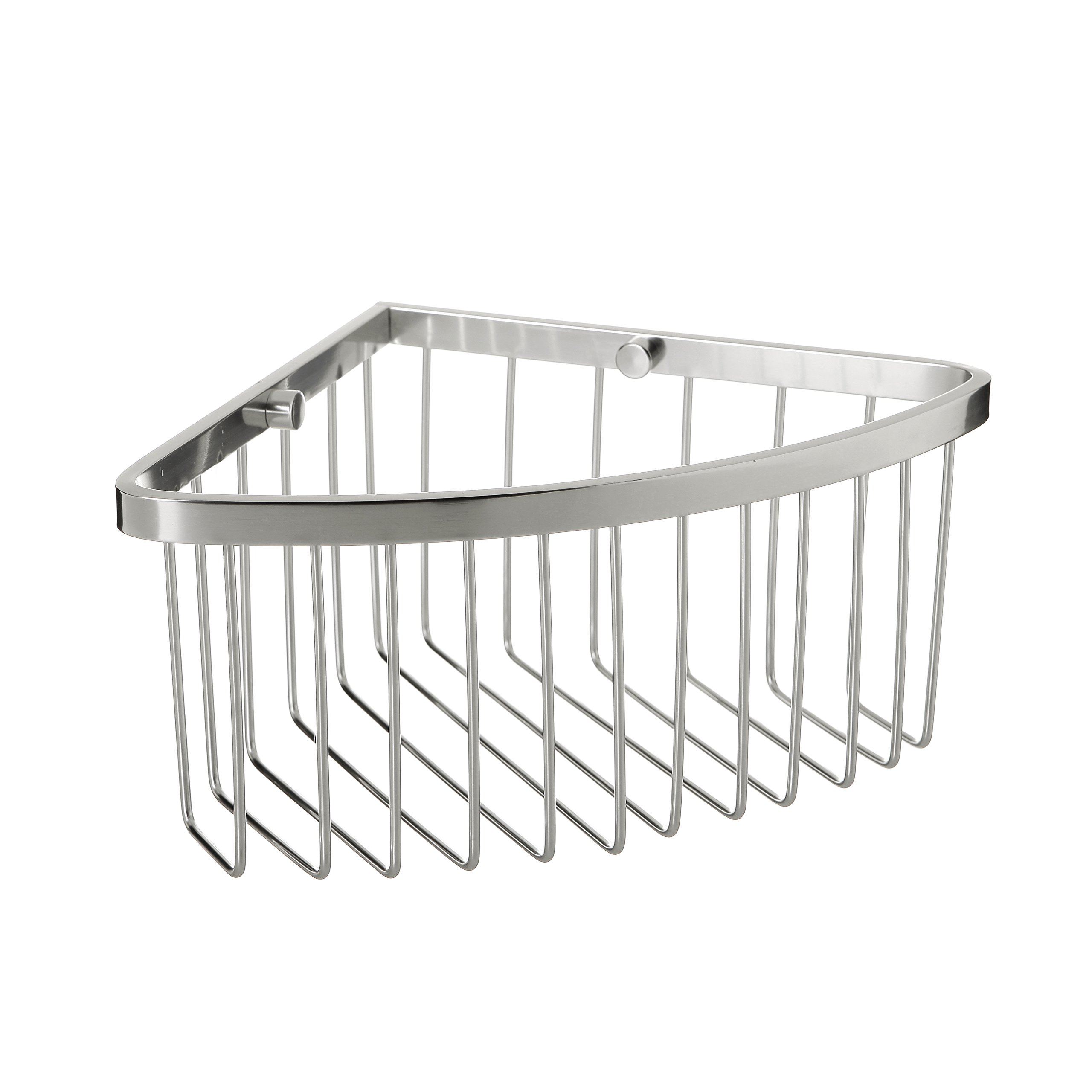 TATAY Bathroom Corner Shelf Aluminium | Includes Screws | Compatible with No-Drill System (Quick Fix) | Moisture Resistant | Modern | Easy Drainage | 20 x 11.5 x 20 cm - Aluminium Model