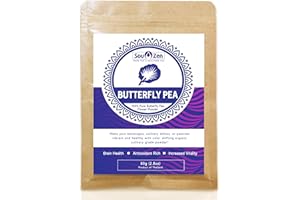 Sou Zen - 100% Blue Butterfly Pea Powder 2.8oz (80g) Culinary Grade | Premium Quality | Naturally Organic Superfood, Raw w/Antioxidants | Mix with Beverages, Smoothies and Baked Bread Goods